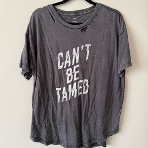 Aerie Distressed Gray Tee